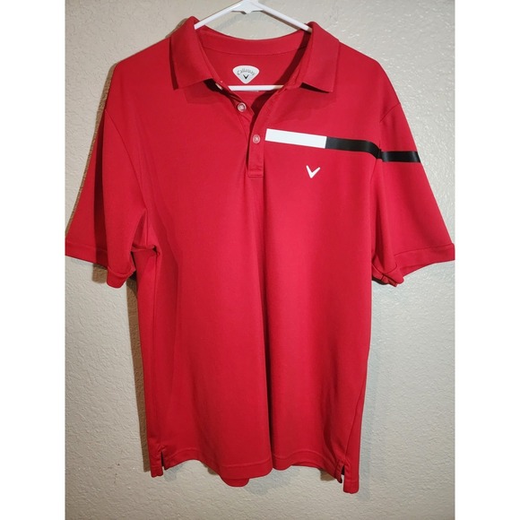 Callaway Other - Callaway Men's Golf Polo Shirt, Size Large, Red, Short Sleeve, Breathable